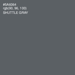#5A6064 - Shuttle Gray Color Image